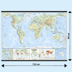 CARTA GEOGRAFICA SCOLASTICA PLASTIFICATA MONDO 297X420MM BELLETTI COD.  BS02P CONFEZIONE DA 20